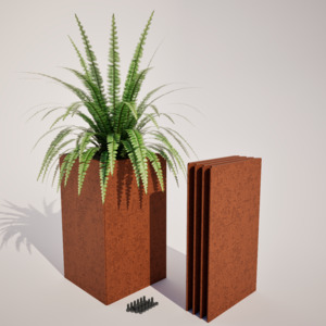 Slimline Flatpack Corten Steel Planters - 700 mm High