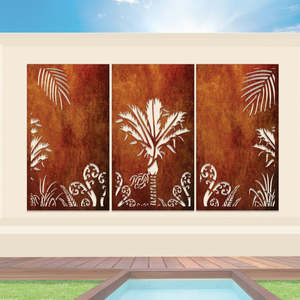 Sale Items: Black Friday Special - Nikau Decorative Panel Set of 3 Screens