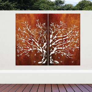 Sale Items: Black Friday Deal - Corten Steel Architectural Screens  - Autumn Whisper Set Of 2