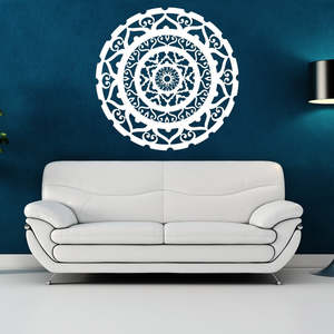 Powder Coated Metal Wall Art: Surya Mandala  - Laser Cut Metal Wall Feature