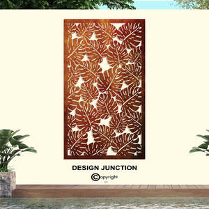 Decorative Laser Cut Privacy Screen & Fence Panel - Monstera II