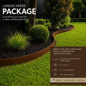Landscapers Package – 45 meters TerraEdge Flexible Garden Edging Kit