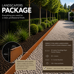 Landscapers Package – 45 meters TerraEdge Rigid Garden Edging Kit