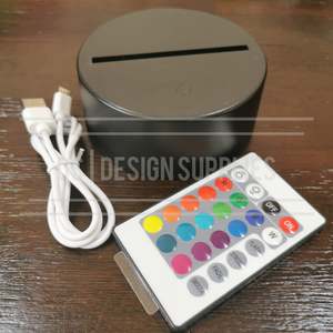 Led Light And Acrylic: Night Light - Black