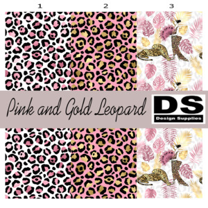 Patterned Animals: Pink and Gold Leopard