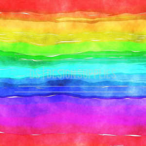 Patterned Rainbow Patterns: Watercolour Rainbow