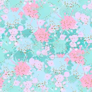 Patterned Brushstrokes Stripes Chevron: Bubblegum Splatter