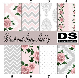 Blush and Gray Shabby