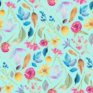 Flowers in the Breeze - Spring Blue