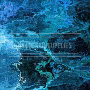 Patterned Watercolour: Blue Marble