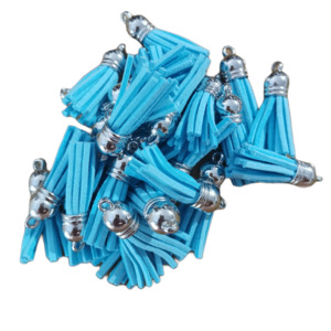 Tassels: 10 Pack Foam Blue Tassels