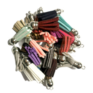 20 Pack Silver Topped Tassels