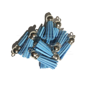 10 Pack Sky Blue Tassels