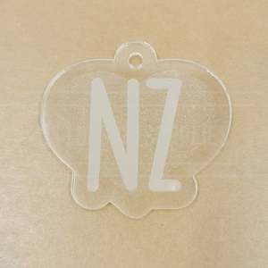 Acrylic Blanks Words: Acrylic - 3 Inch NZ Heart Behind