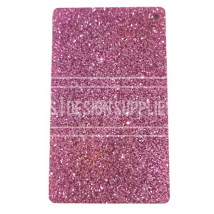 Acrylic Blanks Glitter: Acrylic - 3 Inch Rectangle Pink Glitter