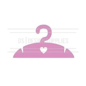 New Online: Acrylic - Doll Clothes Hanger - With Heart Clear 3mm