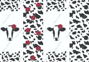 Pen Wraps: Cow - Red Rose- Pen Wraps