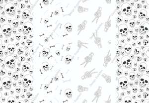 Pen Wraps: Skulls -White - Pen Wraps