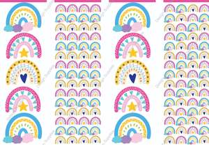 Pen Wraps: Heart and Stars Rainbow - Pen Wraps