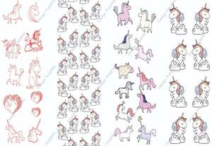 Pen Wraps: Cartoon Unicorn - White - Pen Wraps