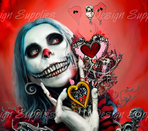 Recently Added Prints: Tumbler Wrap - Queen of Hearts 1