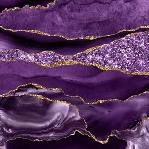 Royal Purple Glitter Agate - 1