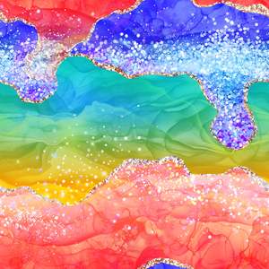 Pretty New Prints: Rainbow Glitter Agate - 3