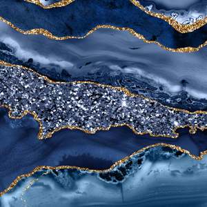 Pretty New Prints: Navy Glitter Agate - 2