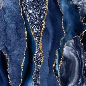 Pretty New Prints: Navy Glitter Agate - 1