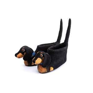 Childrens Slippers: Dotty Dachshund Children Slippers