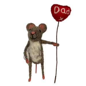 Tiny Animals: Dad Heart Balloon Mouse