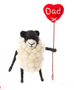 Tiny Animals: Sheep with Dad Heart Balloon