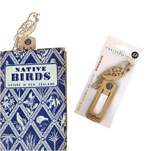 Childrens Gifts: Bamboo and Paua Bookmark - Koru Tui