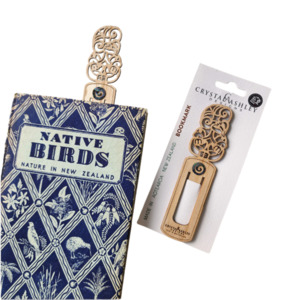 Childrens Gifts: Bamboo and Paua Bookmark - Tiki