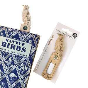 Childrens Gifts: Bamboo and Paua Bookmark - Penguin