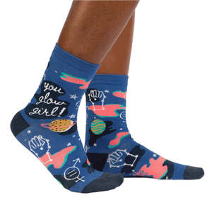 Socks: You Glow Girl - Women's Glows In the Dark Socks