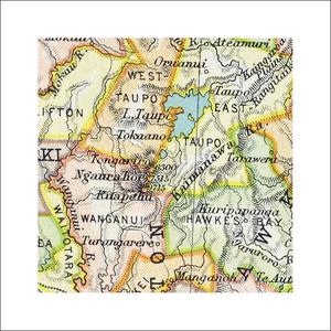 Prints: Central Plateau - Vintage Map Print