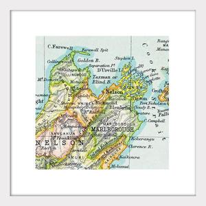 Prints: Nelson - Vintage Map Print
