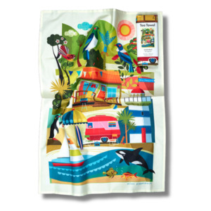 Gifts For Her: Summer Beach Tea Towel
