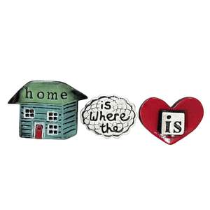 Gifts For Her: Home Is Where The Heart Is Ceramic Wall Art