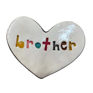Brother Ceramic Heart Tile