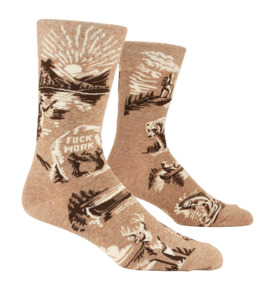Gifts For Him: Fuck Work Men's Socks