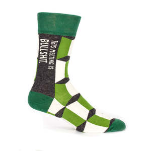 Gifts For Him: This Meeting is Bullshit - Mens Crew Socks