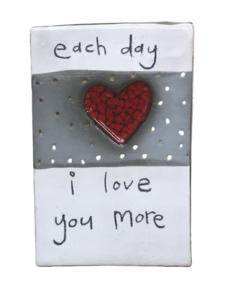 Each Day I Love You More Rectangle Ceramic Tile