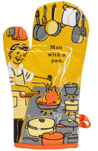 Oven Mitts: Man With A Pan Oven Mitt