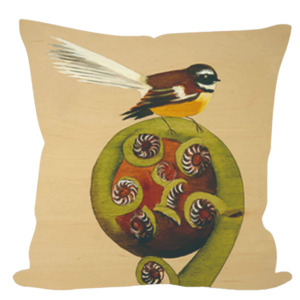 Kiwiana Cushions: Cushion Cover - Fantail and Fern