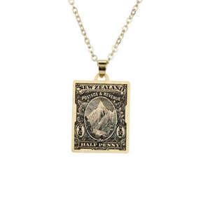Necklace: Aoraki Mt Cook – 1898 Pictorial Stamp Necklace