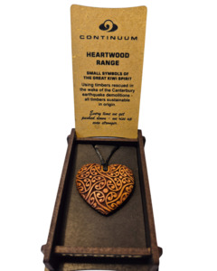 Heartwood Range - Boxed Heart Pendant