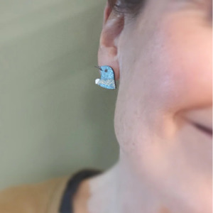 Earrings: Tui Head Rimu Stud Earrings