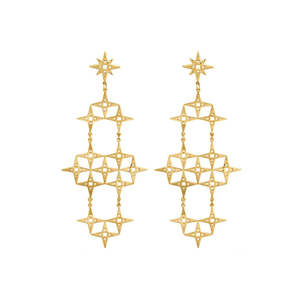 Earrings: The North Star Earrings | Gold and Platinum